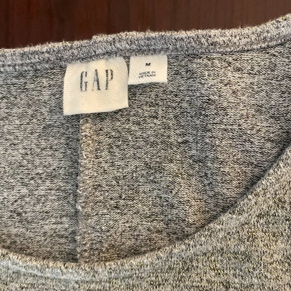GAP Long Sleeve T-Shirt Slip Dress, Gray, Size Medium - Picture 2 of 4